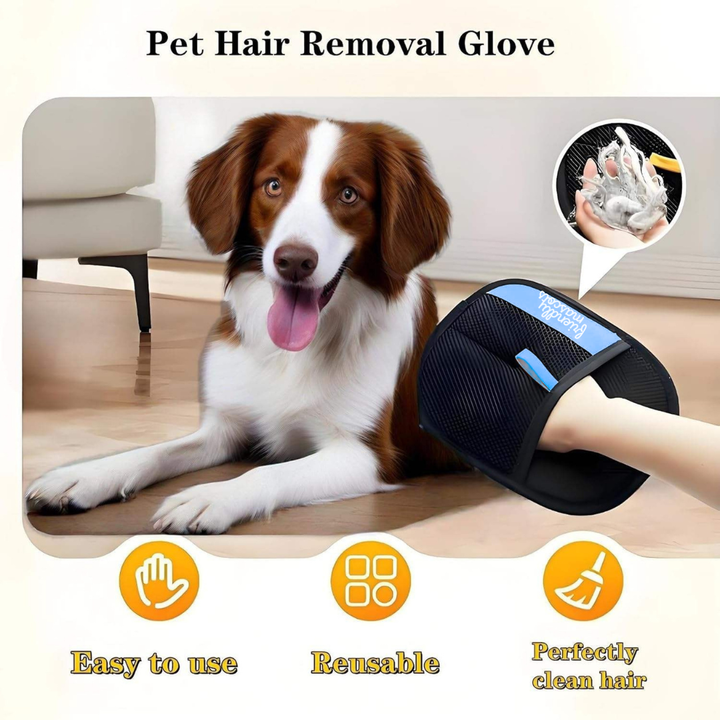 FurZap — Reusable Pet Hair & Lint Removal Glove (Dog, Cat, Clothes & Couch)